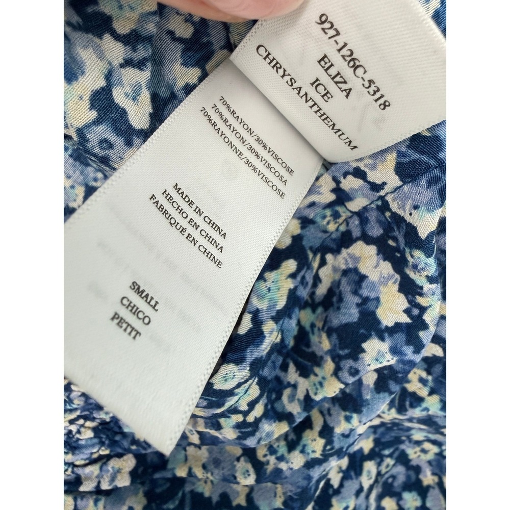 Rails Eliza Ice Chrysanthemum Cottagecore Boho Floral Mini Dress Blue S NWOT - Picture 5 of 9